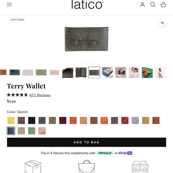 Latico Cognac Leather Terry Wallet - Picture 6 of 7